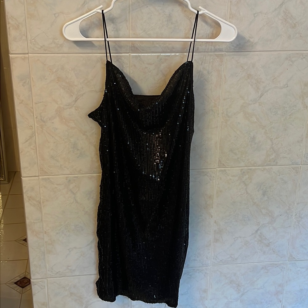 Black Sequin Dress